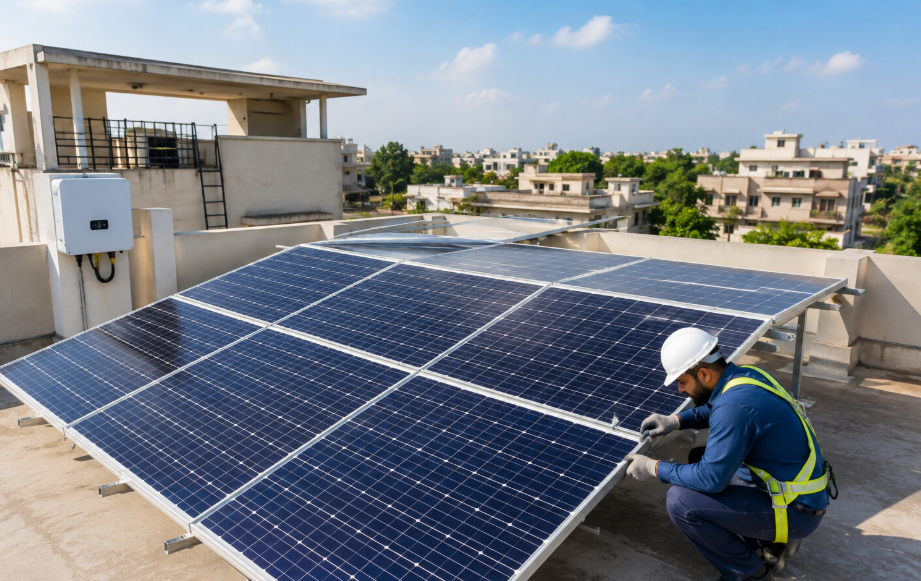 Customer rooftop solar site
